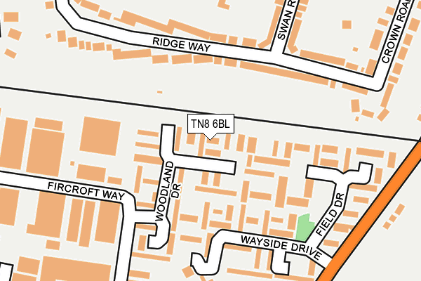 TN8 6BL map - OS OpenMap – Local (Ordnance Survey)