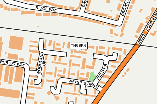 TN8 6BN map - OS OpenMap – Local (Ordnance Survey)