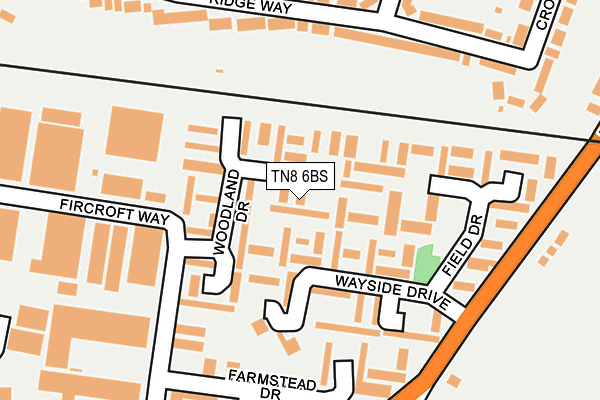 TN8 6BS map - OS OpenMap – Local (Ordnance Survey)