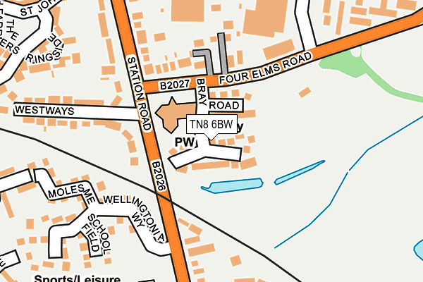 TN8 6BW map - OS OpenMap – Local (Ordnance Survey)