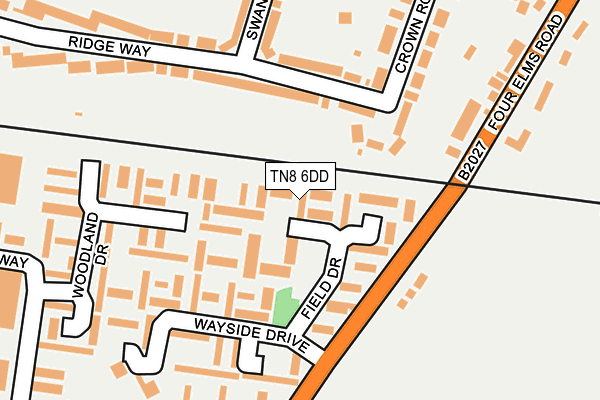 TN8 6DD map - OS OpenMap – Local (Ordnance Survey)