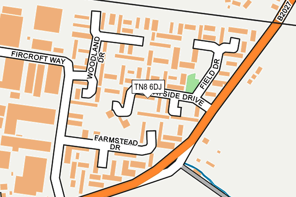 TN8 6DJ map - OS OpenMap – Local (Ordnance Survey)