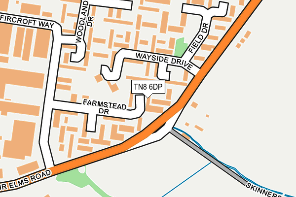 TN8 6DP map - OS OpenMap – Local (Ordnance Survey)