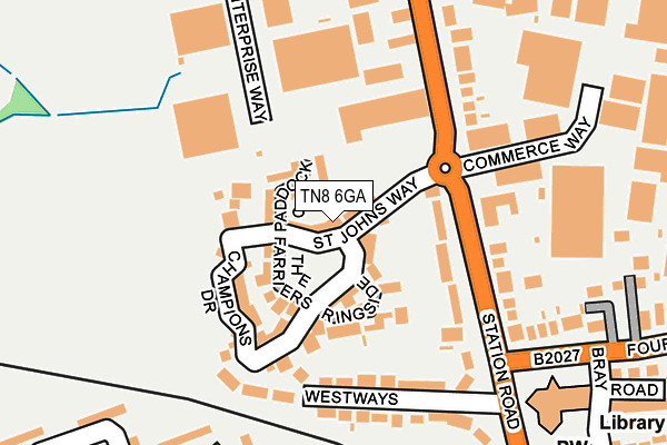TN8 6GA map - OS OpenMap – Local (Ordnance Survey)