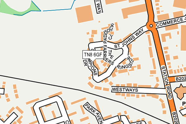 TN8 6GF map - OS OpenMap – Local (Ordnance Survey)