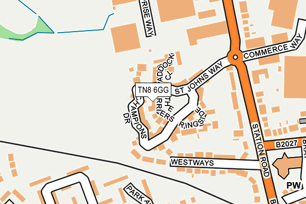 TN8 6GG map - OS OpenMap – Local (Ordnance Survey)