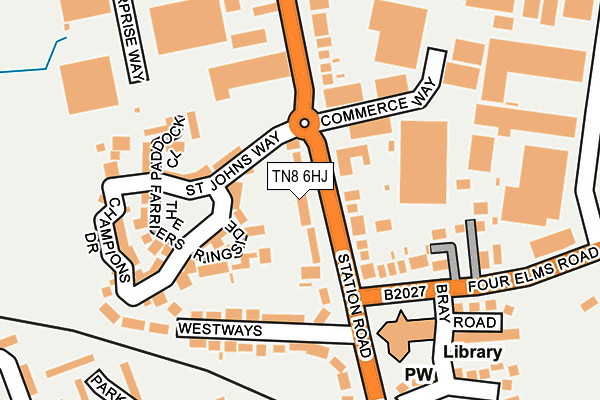 TN8 6HJ map - OS OpenMap – Local (Ordnance Survey)