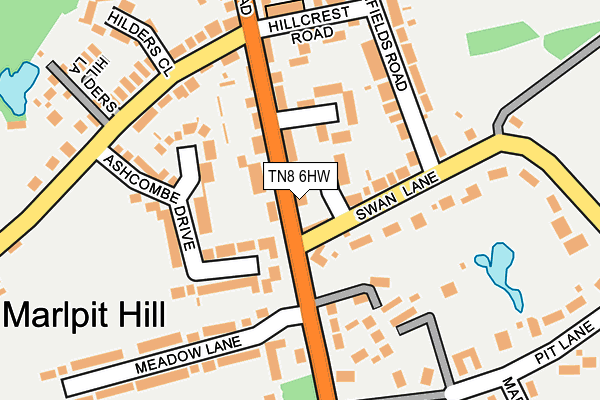 TN8 6HW map - OS OpenMap – Local (Ordnance Survey)