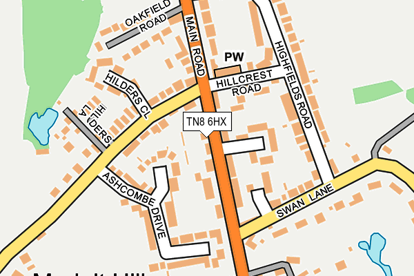 TN8 6HX map - OS OpenMap – Local (Ordnance Survey)