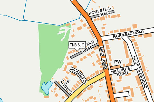 TN8 6JG map - OS OpenMap – Local (Ordnance Survey)