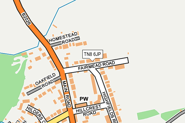 TN8 6JP map - OS OpenMap – Local (Ordnance Survey)
