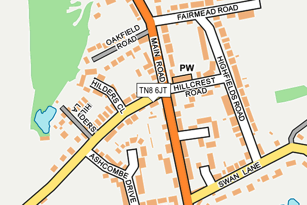 TN8 6JT map - OS OpenMap – Local (Ordnance Survey)