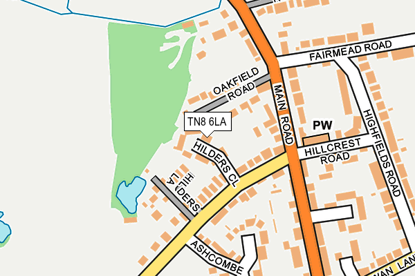 TN8 6LA map - OS OpenMap – Local (Ordnance Survey)