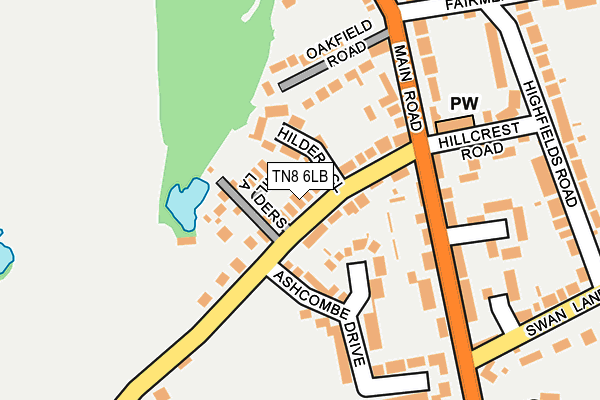 TN8 6LB map - OS OpenMap – Local (Ordnance Survey)