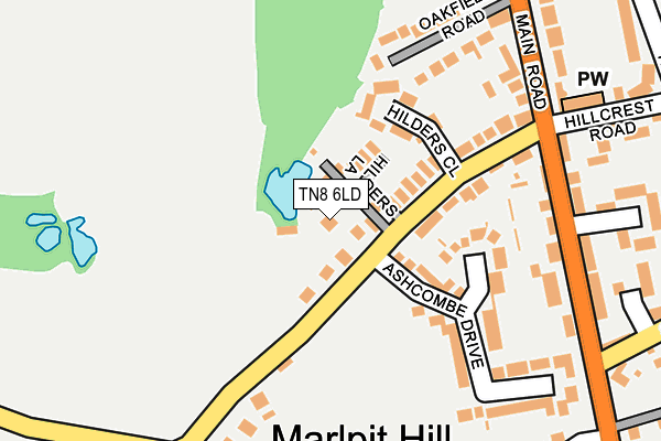 TN8 6LD map - OS OpenMap – Local (Ordnance Survey)