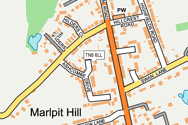 TN8 6LL map - OS OpenMap – Local (Ordnance Survey)