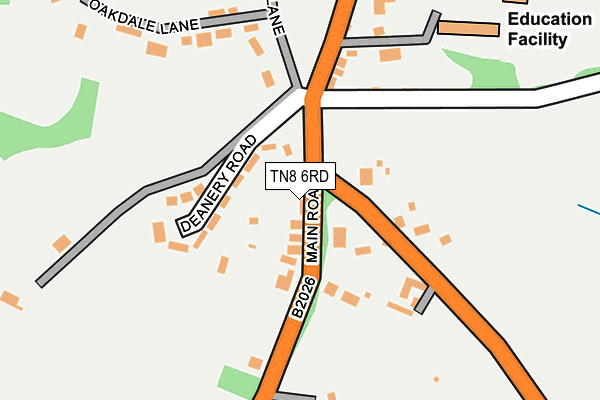 TN8 6RD map - OS OpenMap – Local (Ordnance Survey)