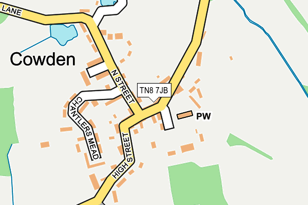TN8 7JB map - OS OpenMap – Local (Ordnance Survey)