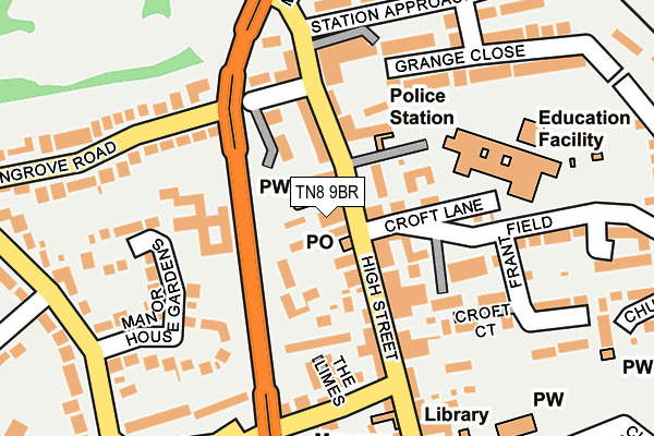 TN8 9BR map - OS OpenMap – Local (Ordnance Survey)