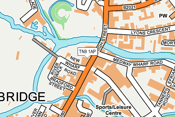 TN9 1AP map - OS OpenMap – Local (Ordnance Survey)