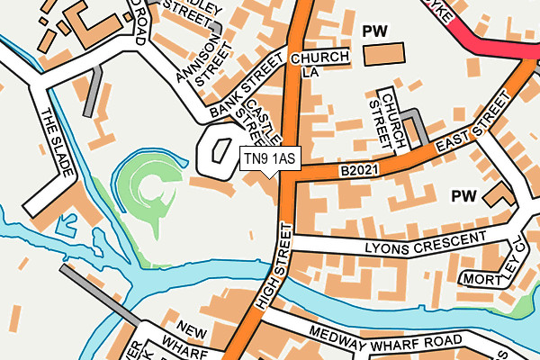 TN9 1AS map - OS OpenMap – Local (Ordnance Survey)