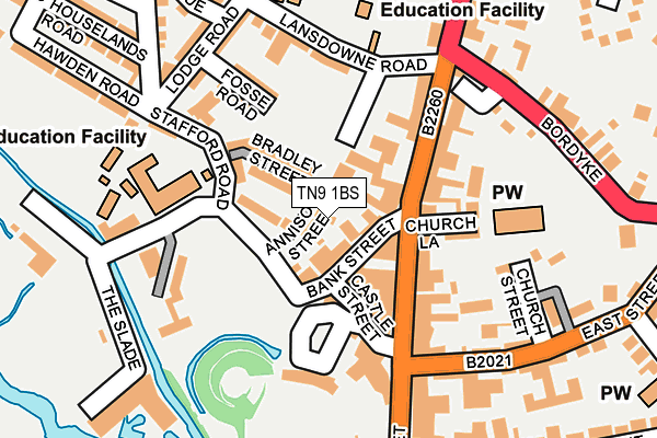 TN9 1BS map - OS OpenMap – Local (Ordnance Survey)