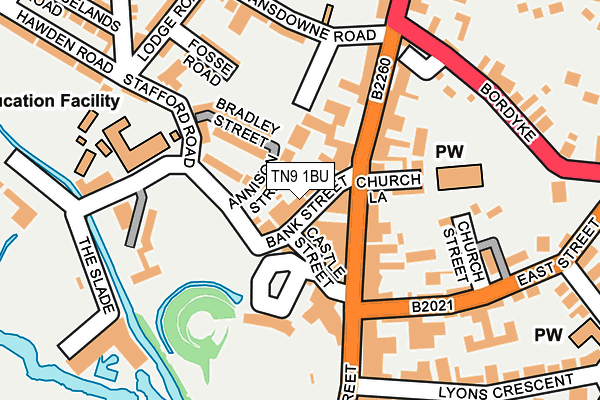 TN9 1BU map - OS OpenMap – Local (Ordnance Survey)