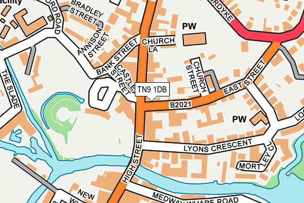 TN9 1DB map - OS OpenMap – Local (Ordnance Survey)
