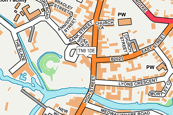 TN9 1DE map - OS OpenMap – Local (Ordnance Survey)