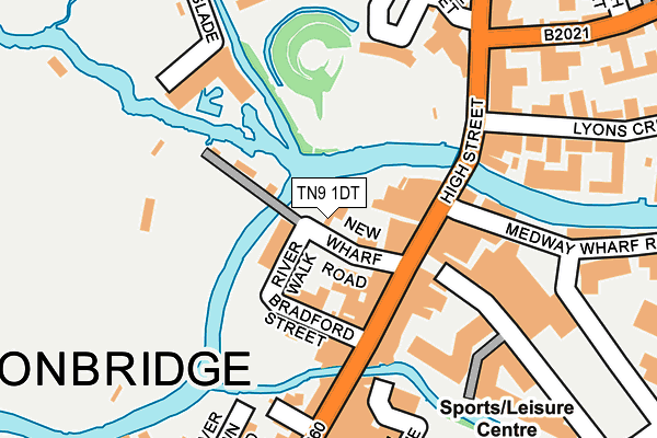 TN9 1DT map - OS OpenMap – Local (Ordnance Survey)