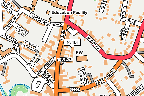 TN9 1DY map - OS OpenMap – Local (Ordnance Survey)