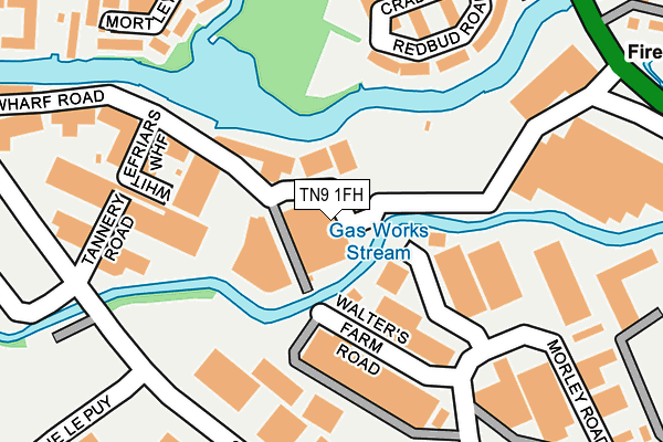 TN9 1FH map - OS OpenMap – Local (Ordnance Survey)