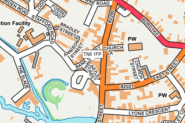 TN9 1FP map - OS OpenMap – Local (Ordnance Survey)