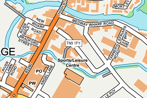 TN9 1FY map - OS OpenMap – Local (Ordnance Survey)