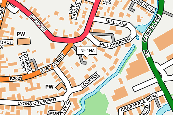TN9 1HA map - OS OpenMap – Local (Ordnance Survey)