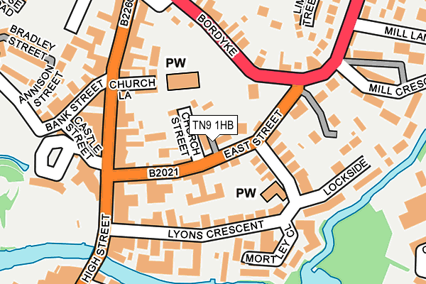 TN9 1HB map - OS OpenMap – Local (Ordnance Survey)