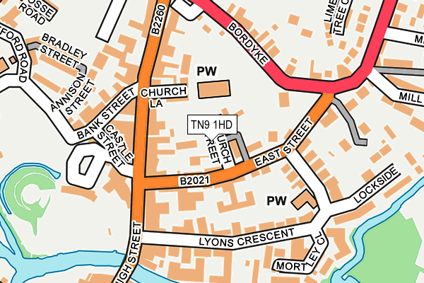 TN9 1HD map - OS OpenMap – Local (Ordnance Survey)