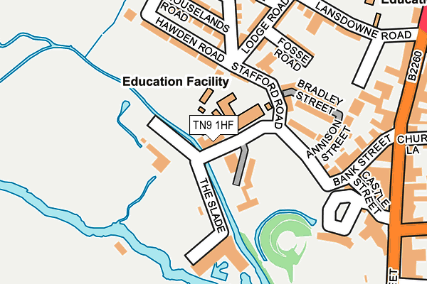 TN9 1HF map - OS OpenMap – Local (Ordnance Survey)