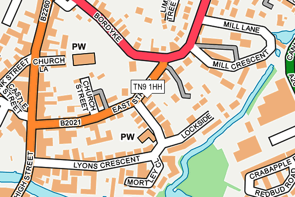 TN9 1HH map - OS OpenMap – Local (Ordnance Survey)
