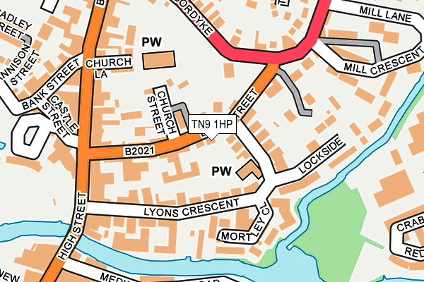 TN9 1HP map - OS OpenMap – Local (Ordnance Survey)