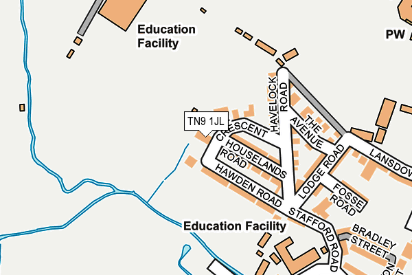 TN9 1JL map - OS OpenMap – Local (Ordnance Survey)