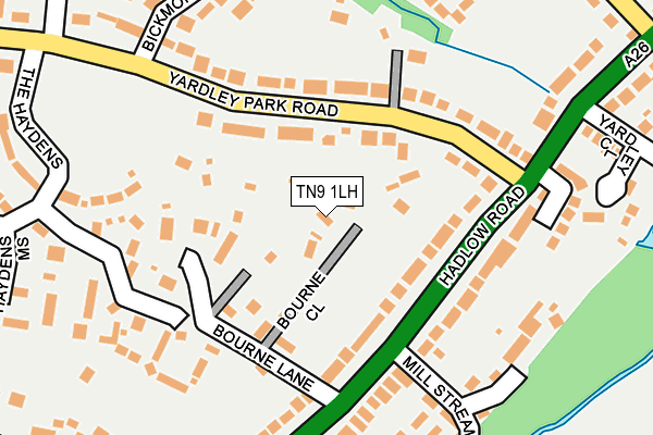 TN9 1LH map - OS OpenMap – Local (Ordnance Survey)