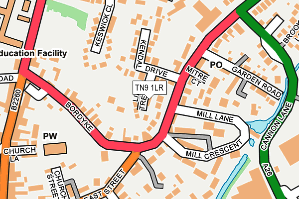 TN9 1LR map - OS OpenMap – Local (Ordnance Survey)