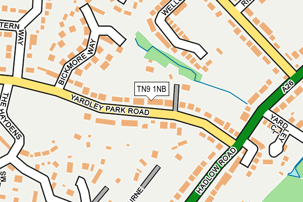 TN9 1NB map - OS OpenMap – Local (Ordnance Survey)