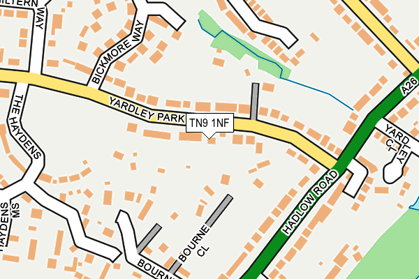 TN9 1NF map - OS OpenMap – Local (Ordnance Survey)
