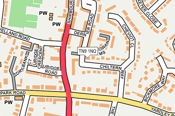TN9 1NQ map - OS OpenMap – Local (Ordnance Survey)