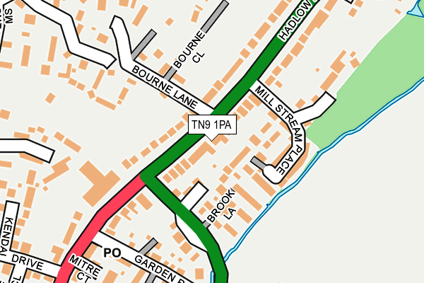TN9 1PA map - OS OpenMap – Local (Ordnance Survey)