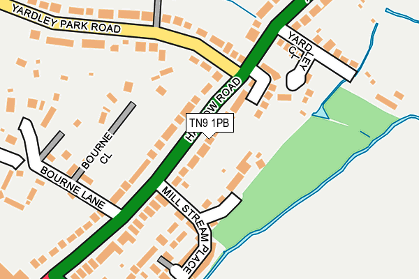 TN9 1PB map - OS OpenMap – Local (Ordnance Survey)