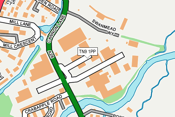 TN9 1PP map - OS OpenMap – Local (Ordnance Survey)