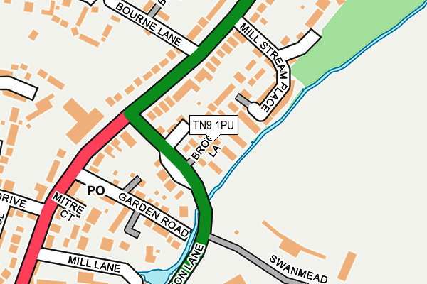 TN9 1PU map - OS OpenMap – Local (Ordnance Survey)